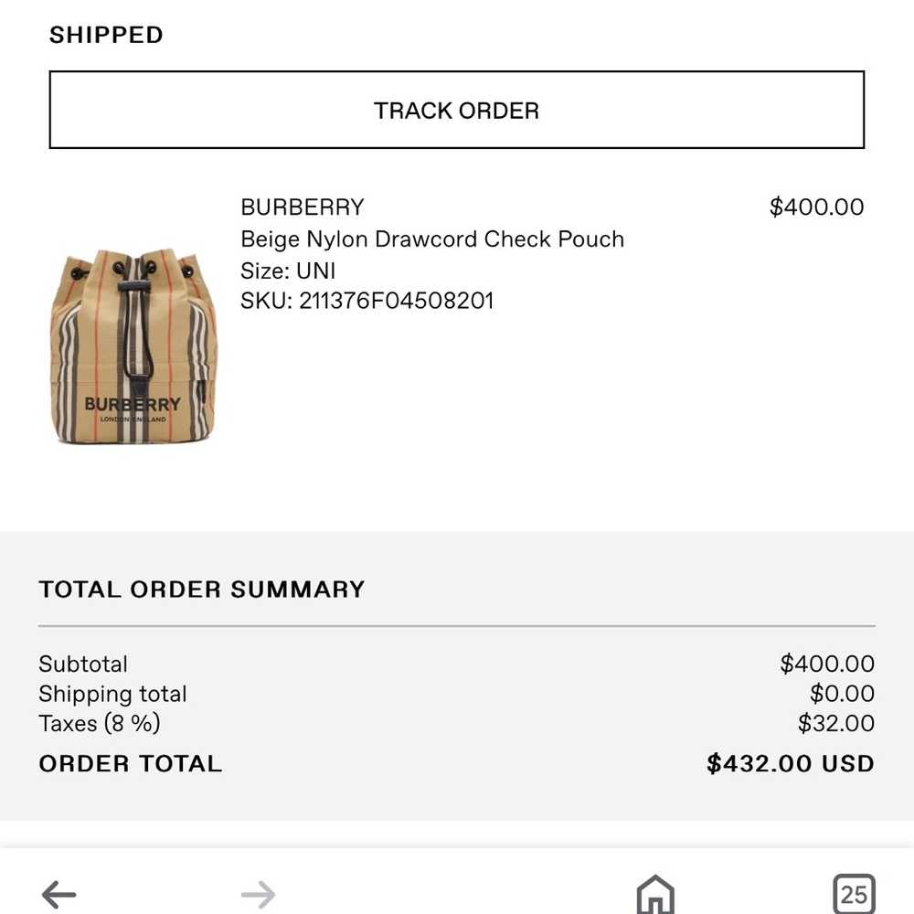 Burberry draw string bag ..